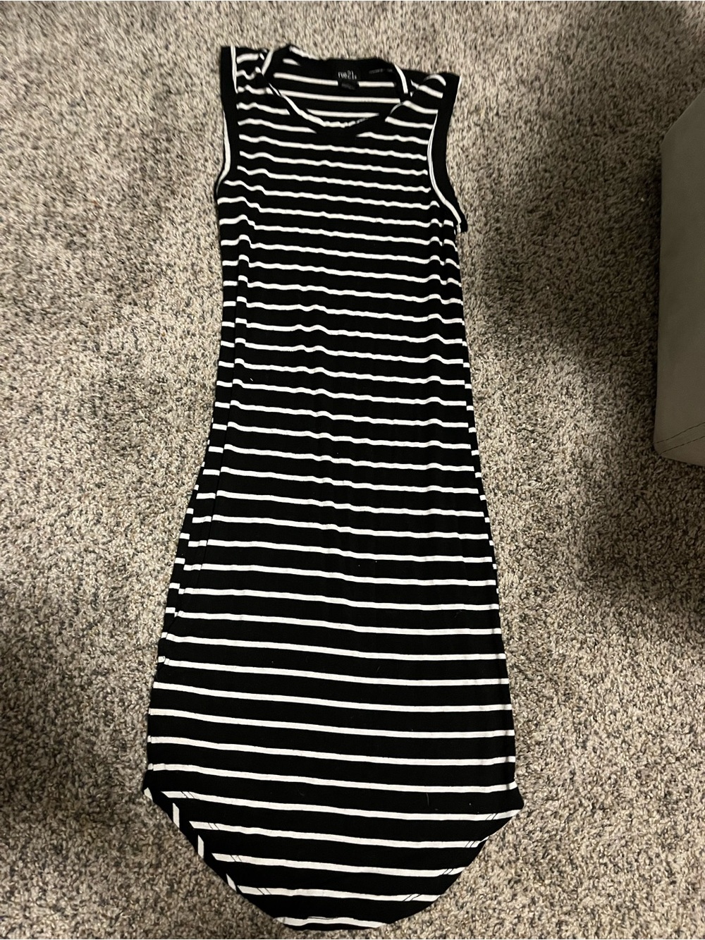 Rue21 Black and White Striped Sleeveless Mini Dress